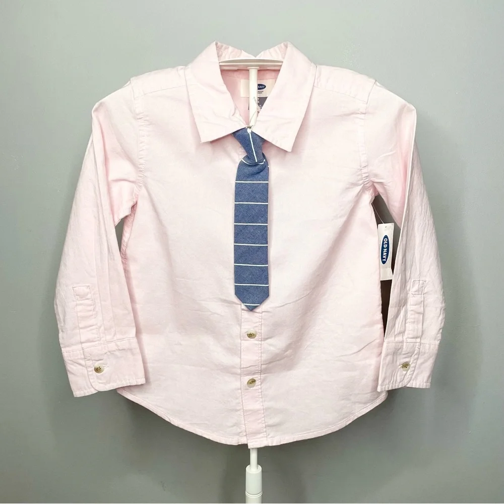 Old Navy Toddler Long Sleeve Button Down Shirt and Tie Set